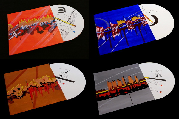 Prime Number Meters - 3/8 (a), 5/8 (b), 7/8 (c)) and 11/8 (d)) shown with panels protruding